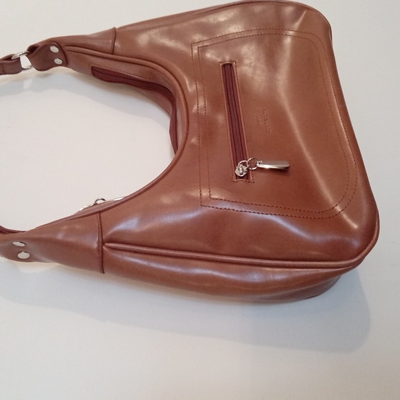 NEW! Chenson Cognac Hobo Style Handbag - Picture 3 of 14